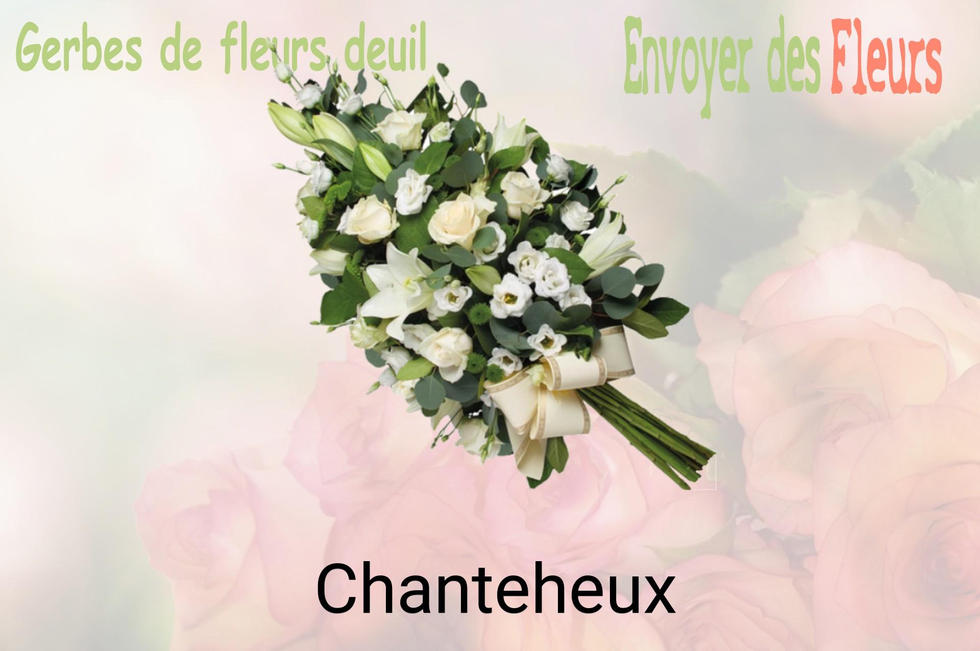 Gerbe de fleurs de deuil livrée à Chanteheux